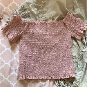 Mauve Romwe Fitted Crop Top